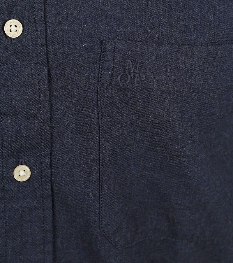 Marc O'Polo Overhemd Twill Donkerblauw