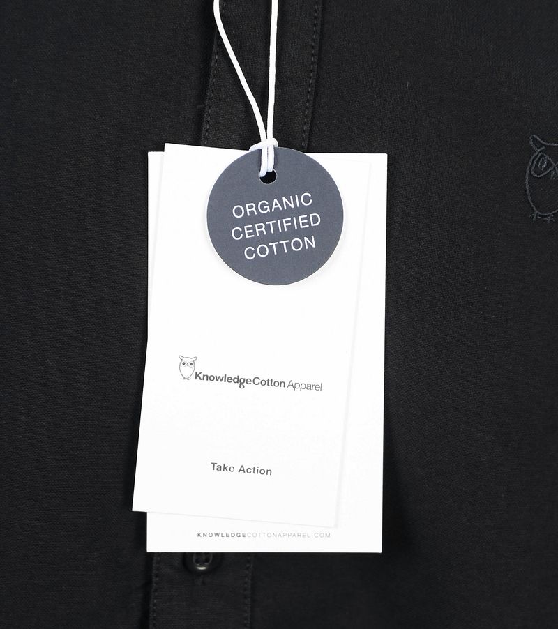 KnowledgeCotton Apparel Overhemd Zwart