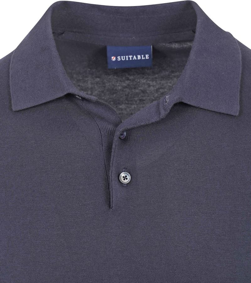 Suitable Knitted Polo Navy