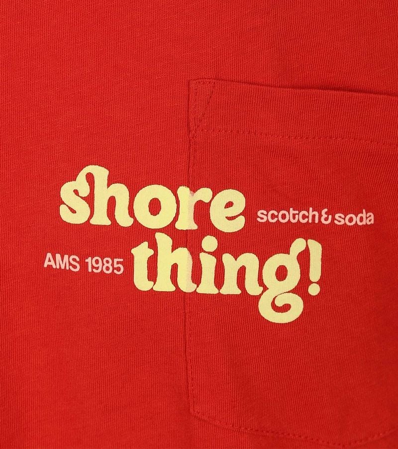 Scotch and Soda Scotch & Soda T-Shirt Artwork Rood