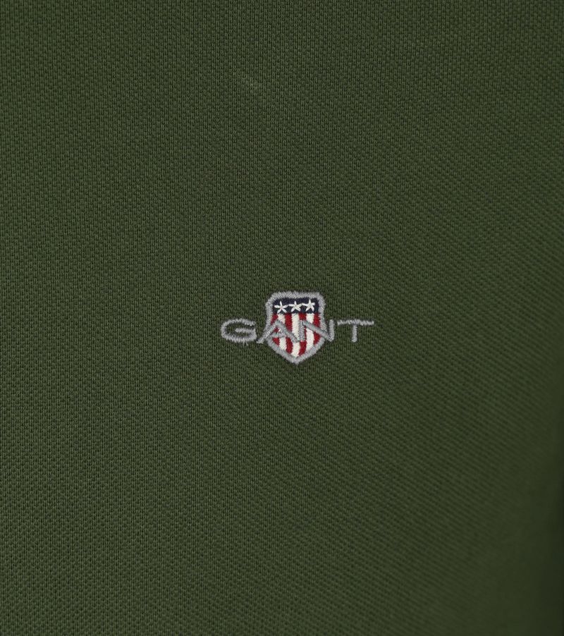 Gant Shield Piqué Poloshirt Donkergroen