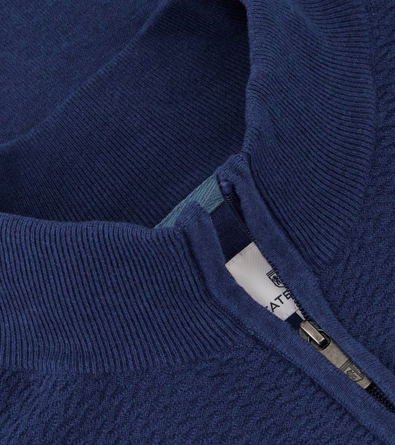 State of Art Vest Zip Structuur Navy