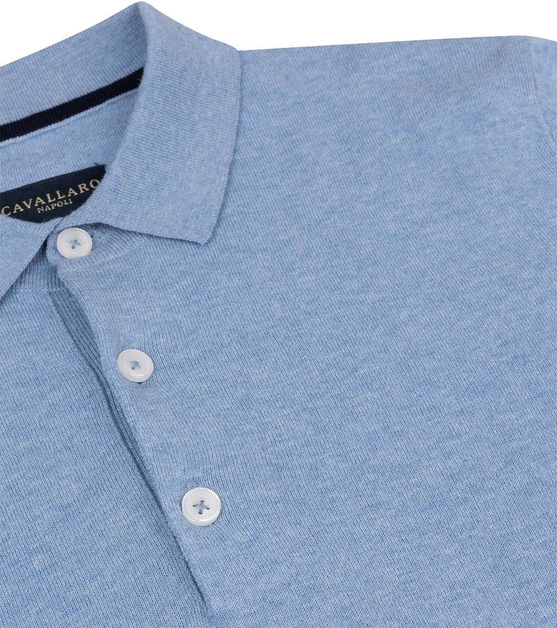 Cavallaro Napoli Cavallaro Sorrentino Poloshirt Lichtblauw