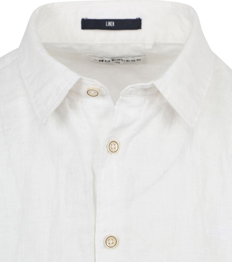 No Excess Short Sleeve Overhemd Linnen Wit