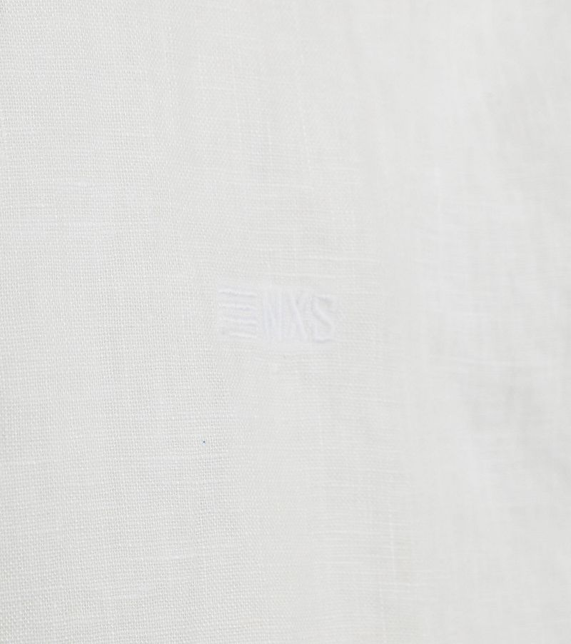 No Excess Short Sleeve Overhemd Linnen Wit