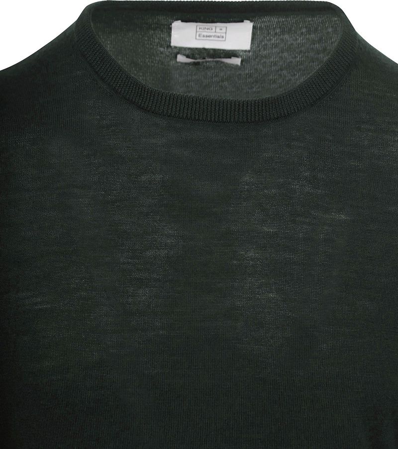 KING Essentials The John Pullover Merino Donkergroen