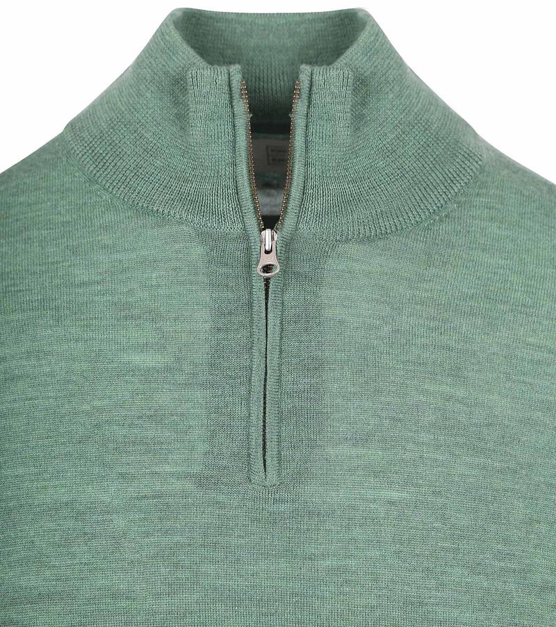 KING Essentials The Michael Half Zip Pull Merino Groen