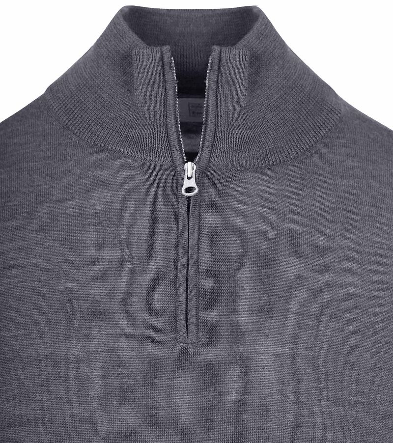KING Essentials The Michael Half Zip Pull Merino Antraciet