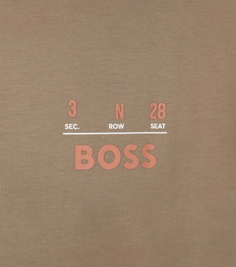 Boss T-shirt Backprint Lichtbruin