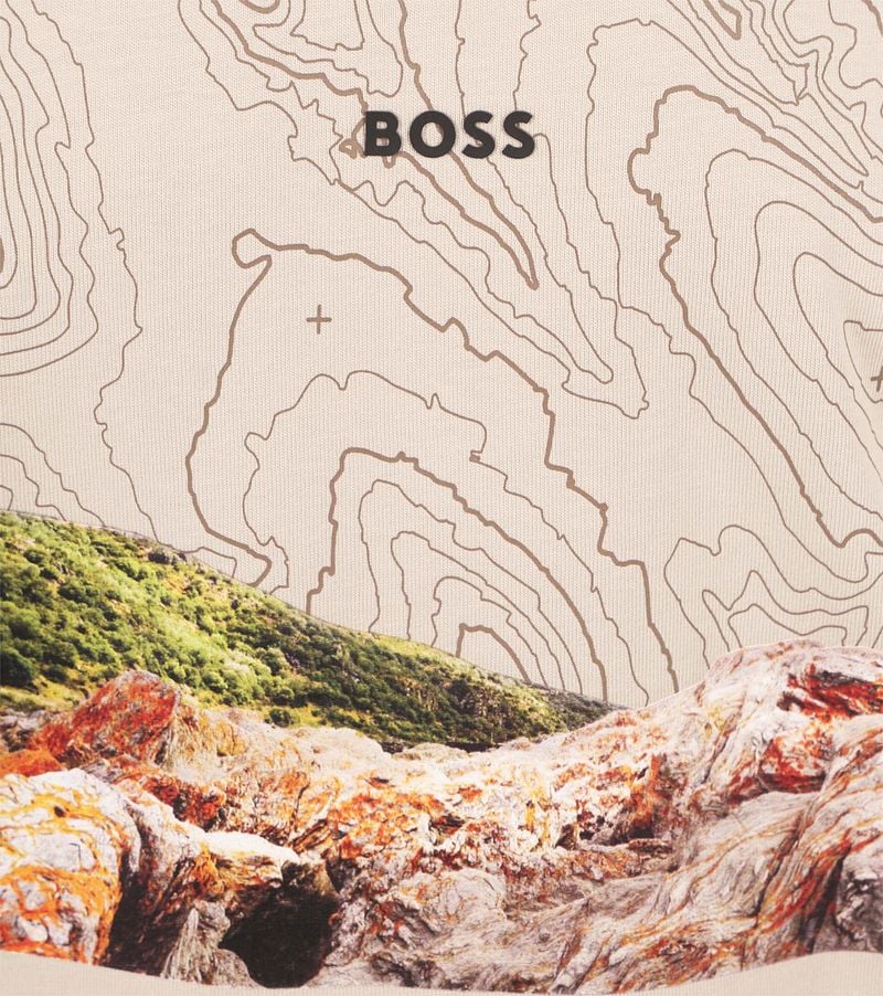 BOSS T-shirt Forest Beige - Größe L günstig online kaufen