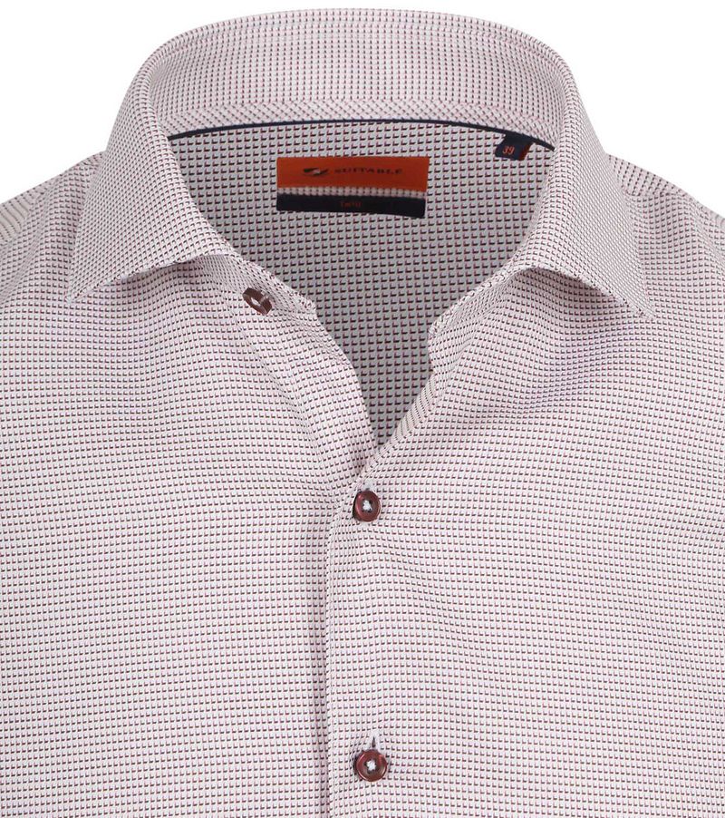 Suitable Overhemd Print Rood Hook