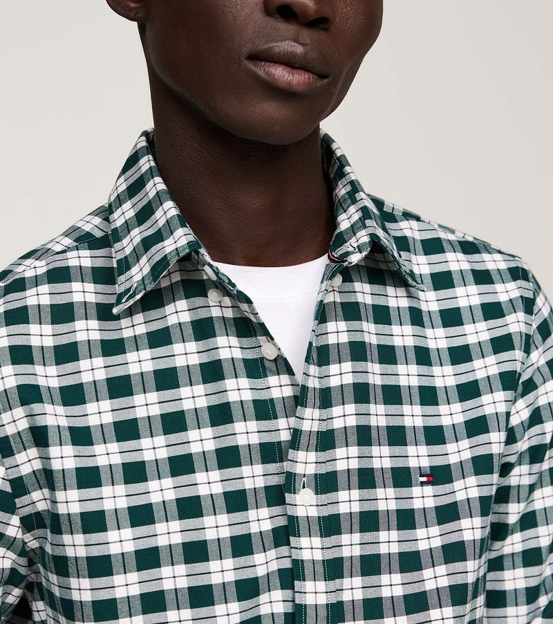 Tommy Hilfiger Oxford Overhemd Ruit Groen