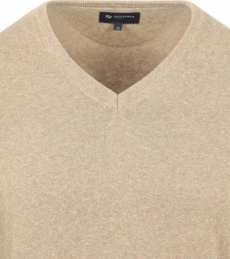 Suitable Respect Bio-Baumwolle Pullover Vinir Melange Sand - Größe L günstig online kaufen