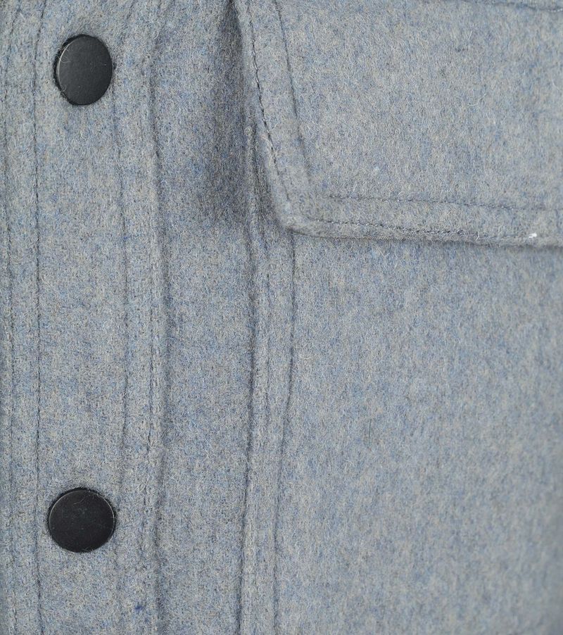 Suitable Overshirt Wool Blend Blauw