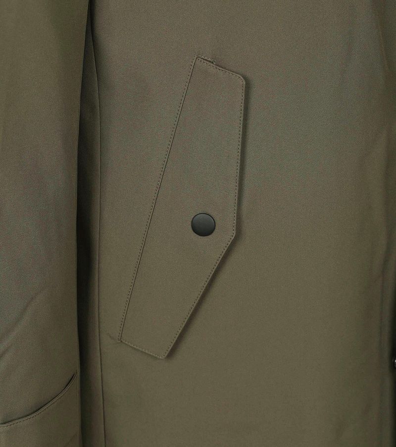 Suitable Jas Hood Tech Olijfgroen