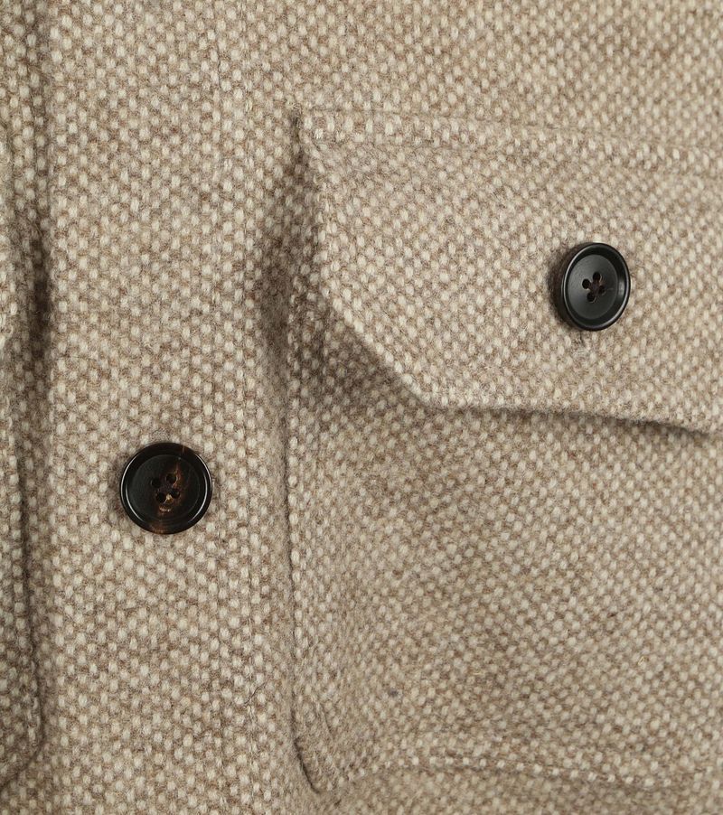 Profuomo Textured Overshirt Wol Beige