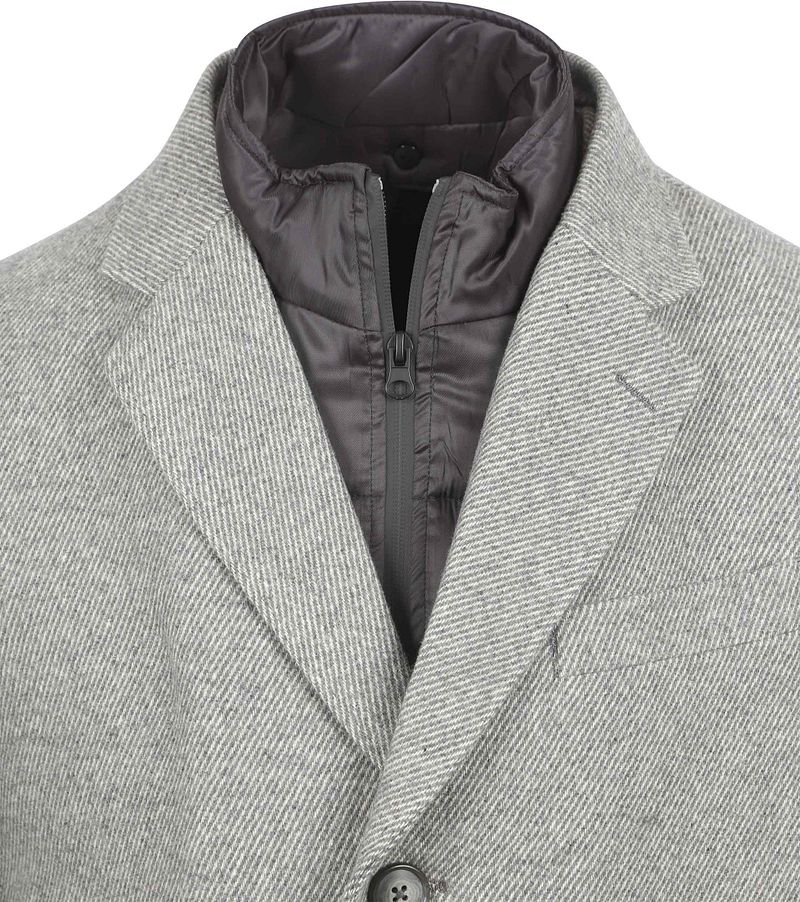 Suitable Coat Wol Twill Grijs