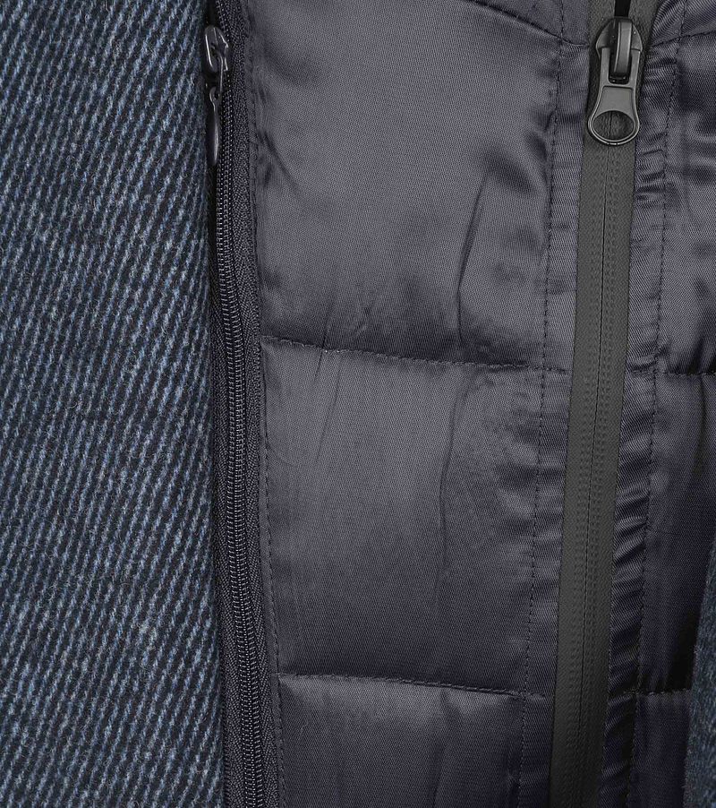 Suitable Coat Wol Twill Donkerblauw