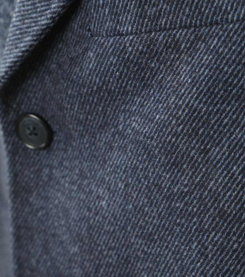 Suitable Coat Wol Twill Donkerblauw