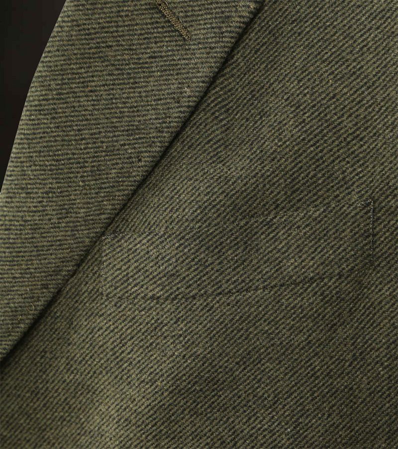 Suitable Coat Wol Twill Donkergroen