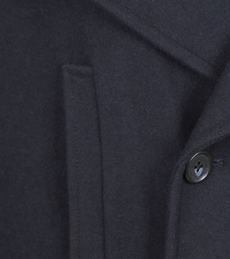 Suitable Caban Coat Wol Navy