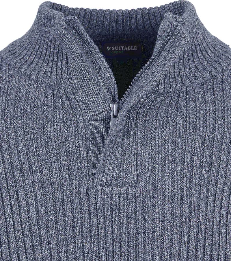 Suitable Mou Half Zip Trui Blauw
