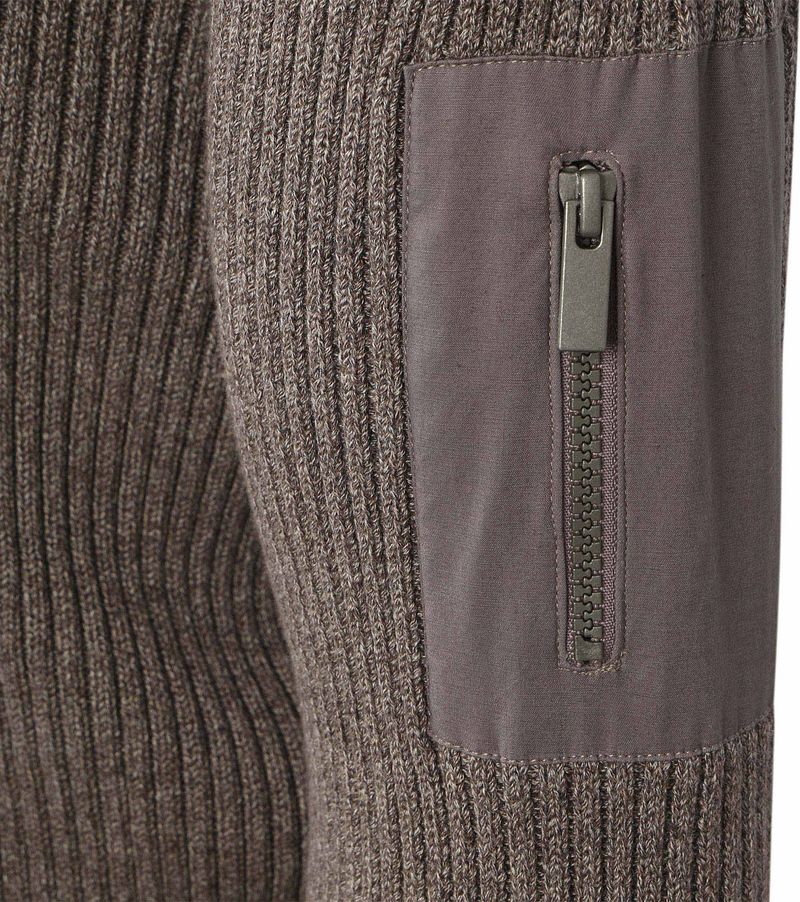 Suitable Mou Half Zip Trui Taupe