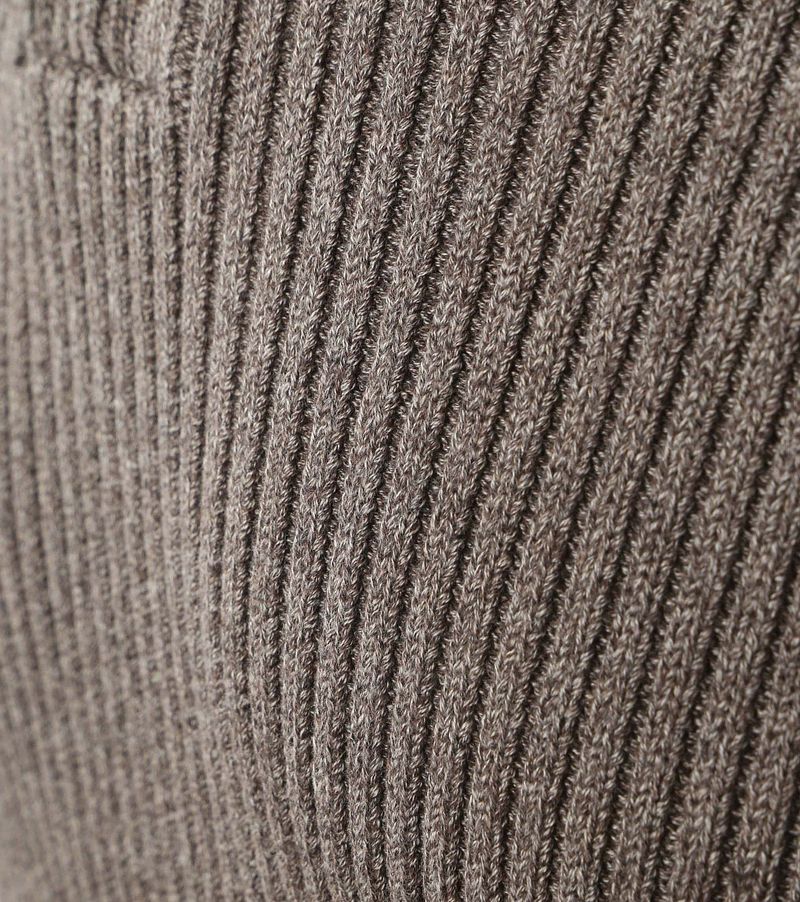 Suitable Mou Half Zip Trui Taupe