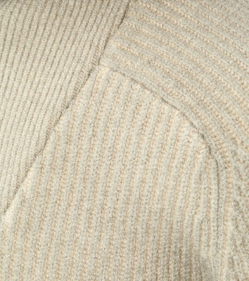 No Excess Half Zip Trui Two Coloured Melange Greige