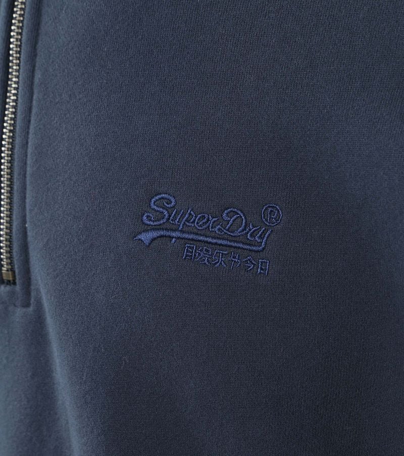 Superdry Henley Essential Half Zip Pullover Navy - Größe XXL günstig online kaufen