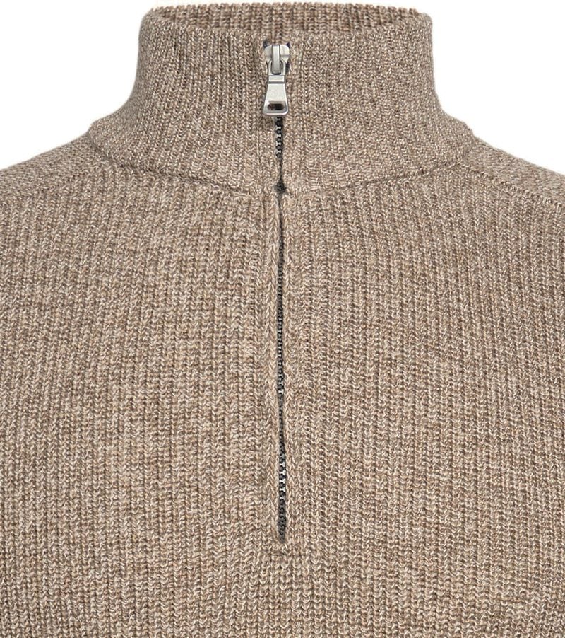 R2 Half Zip Heavyknit Pullover Merino Wolle Hellbraun - Größe 3XL günstig online kaufen