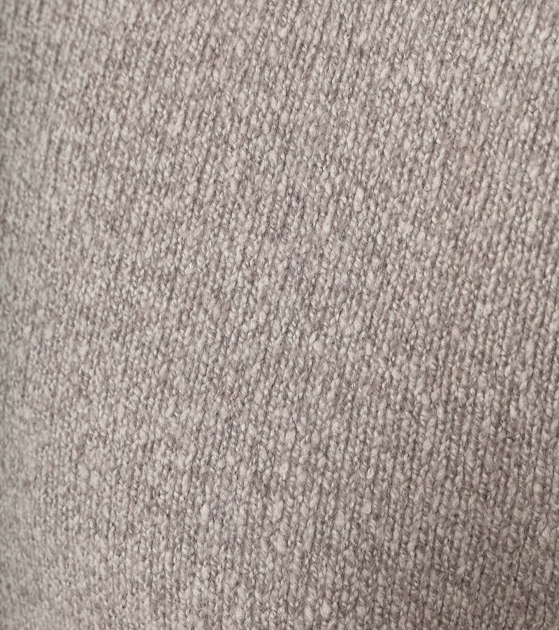 Suitable Pullover Boiled Wool Taupe