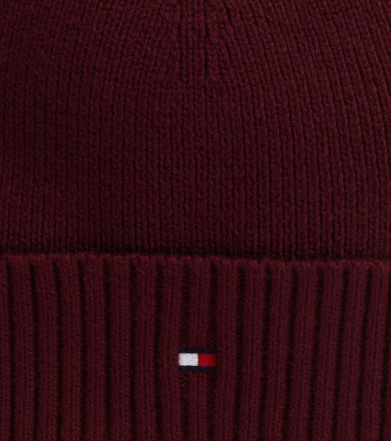 Tommy Hilfiger Knitted Mütze Bordeaux - günstig online kaufen