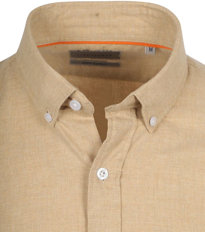 Suitable Overhemd Flanel Beige