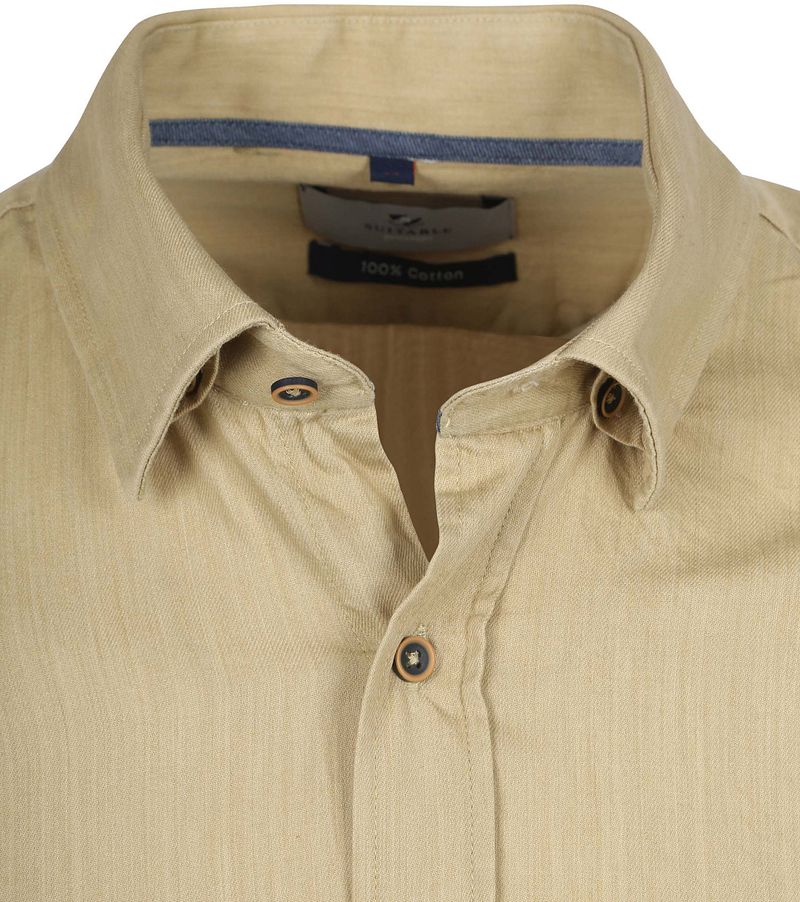 Suitable Overhemd Washed Sand