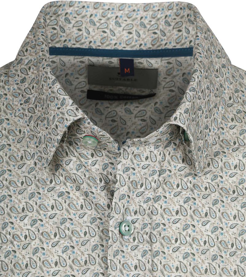 Suitable Overhemd Paisley Groen