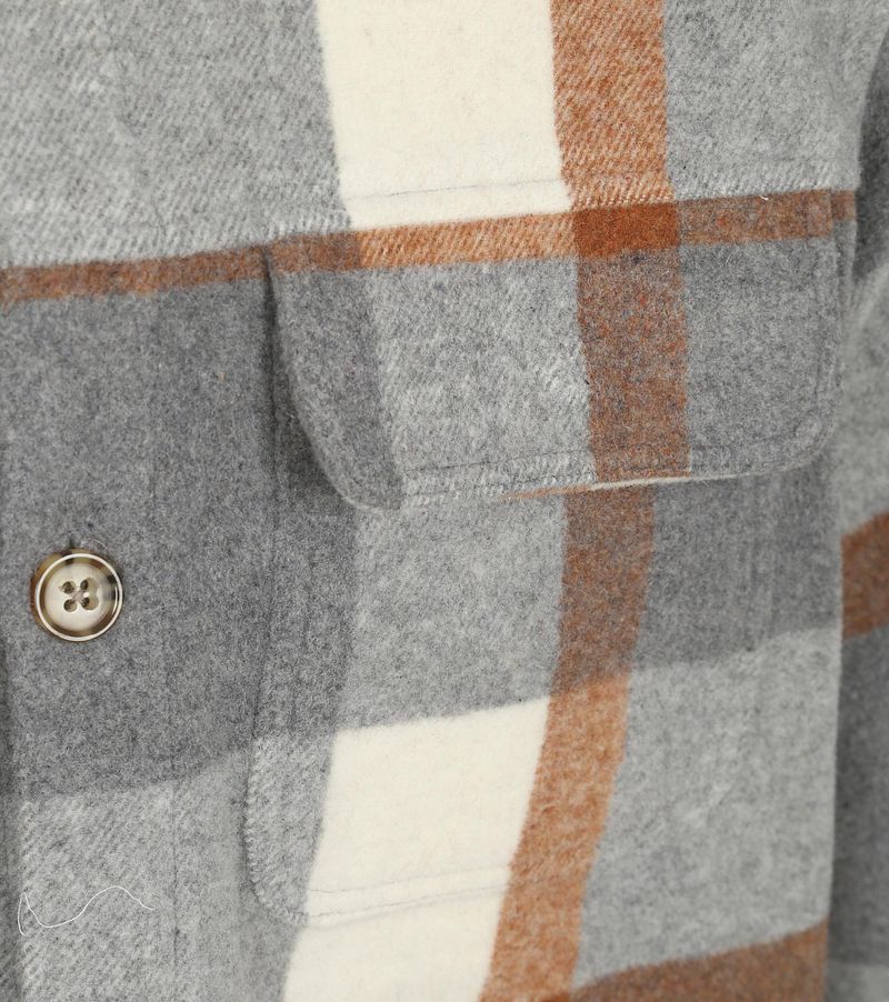 Suitable Overshirt August Wool Blend Grijs