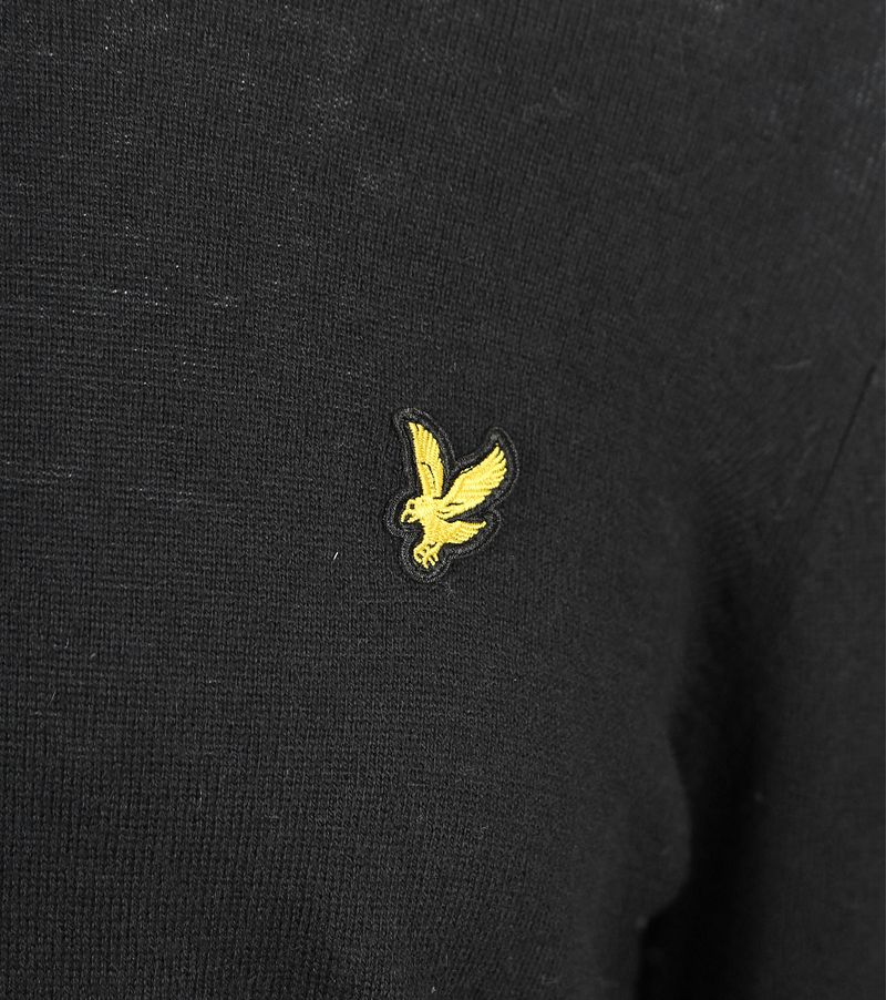 Lyle & Scott Half Zip Pull Merino Wolle Schwarz - Größe L günstig online kaufen