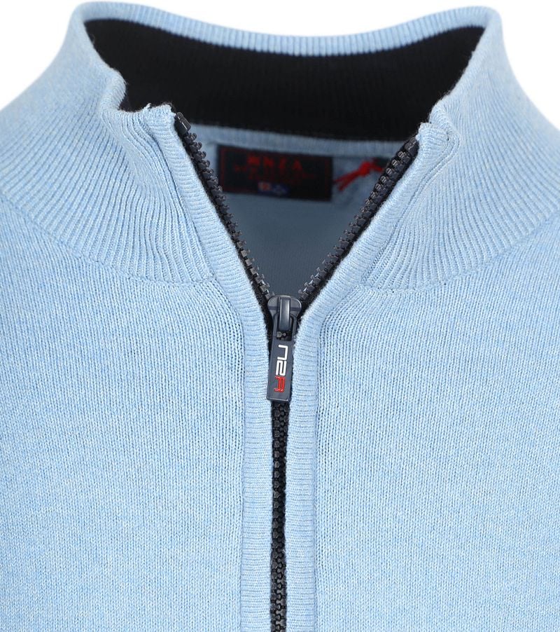 NZA Half Zip Pullover Christopher Melange Hellblau - Größe L günstig online kaufen