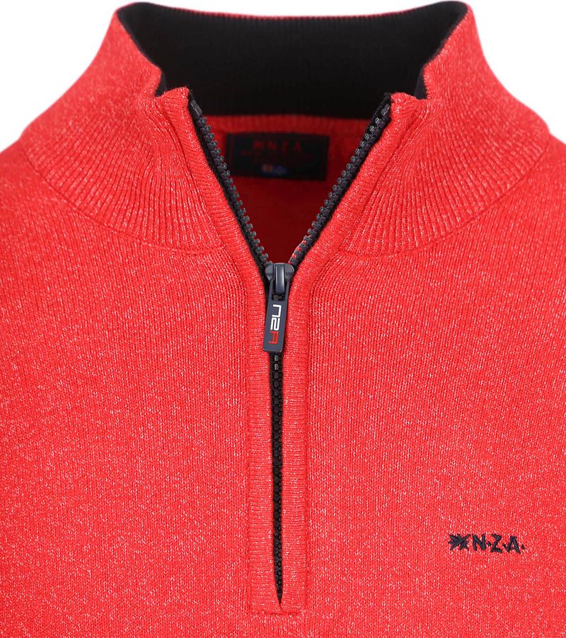 NZA Half Zip Pullover Christopher Melange Rot - Größe XL günstig online kaufen