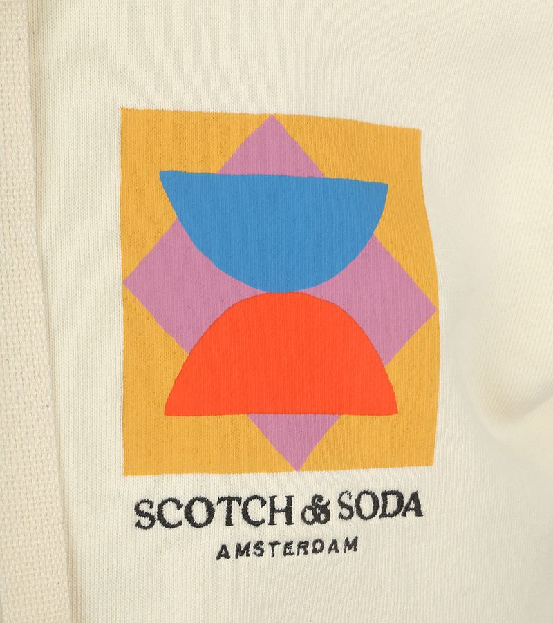 Scotch and Soda Patchwork Applique Hoodie Beige