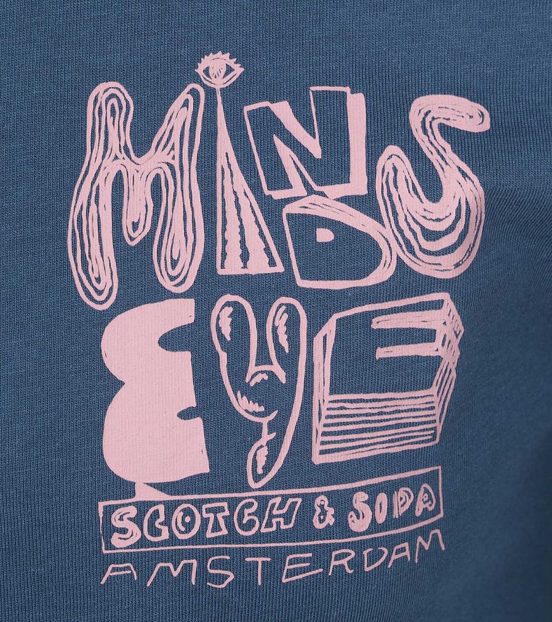 Scotch and Soda Scotch & Soda T-Shirt Artwork Blauw