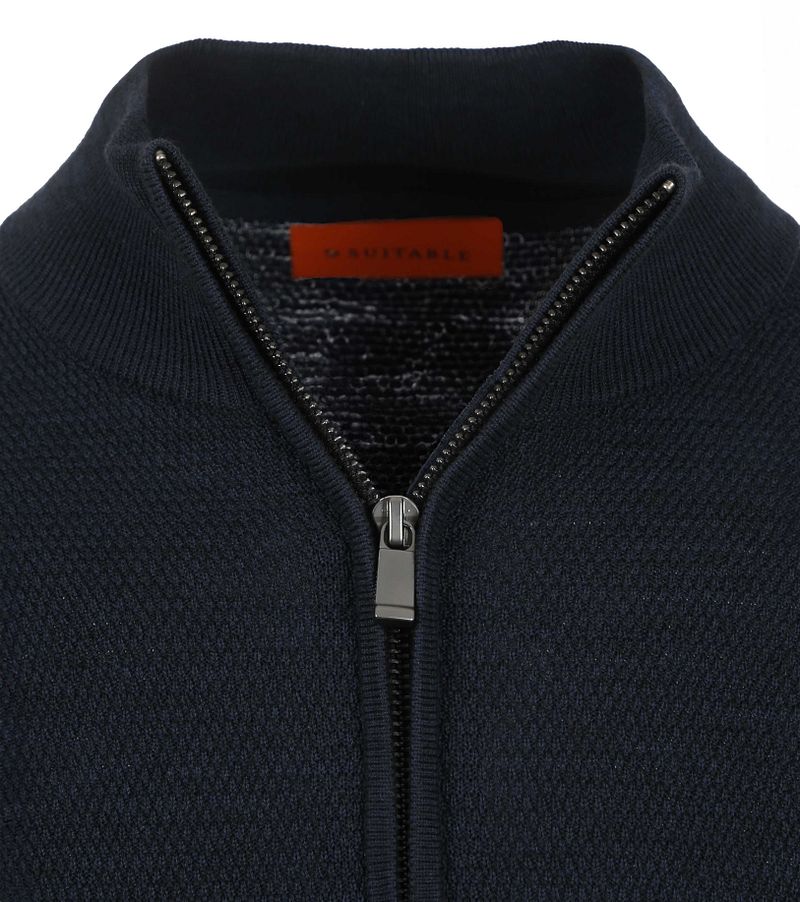 Suitable Structure Half Zip Trui Navy