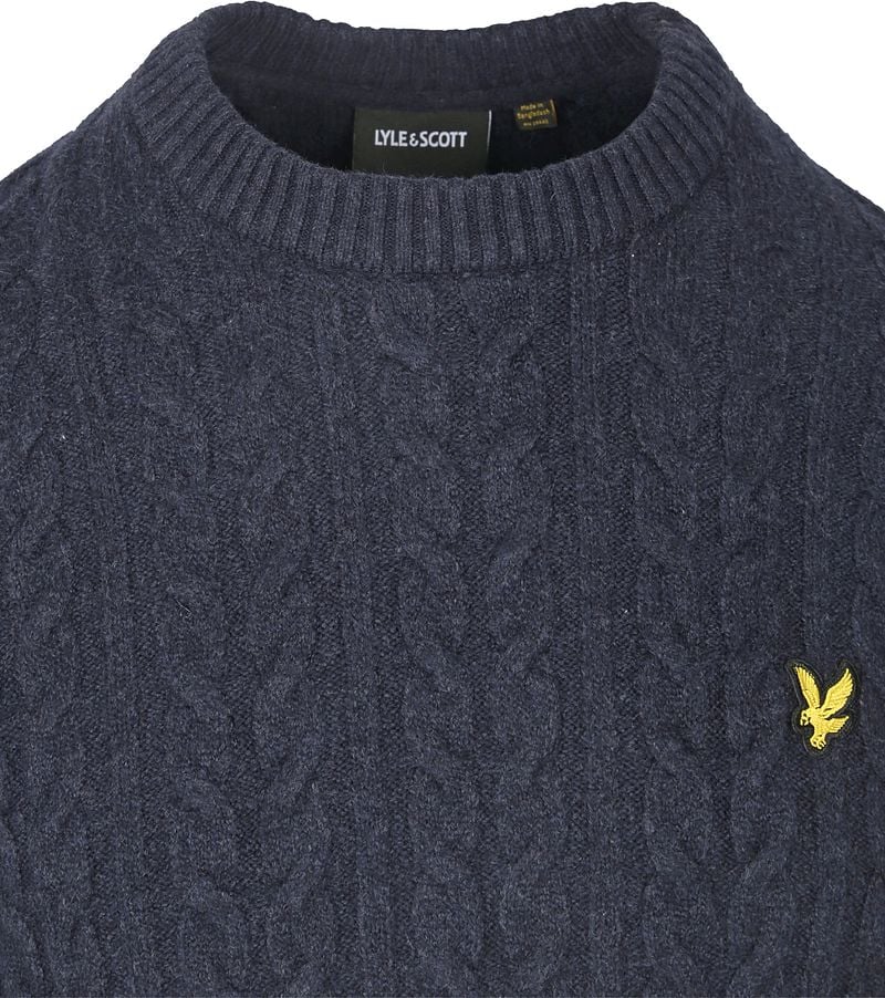 Lyle & Scott Cable Pullover Navy - Größe XXL günstig online kaufen