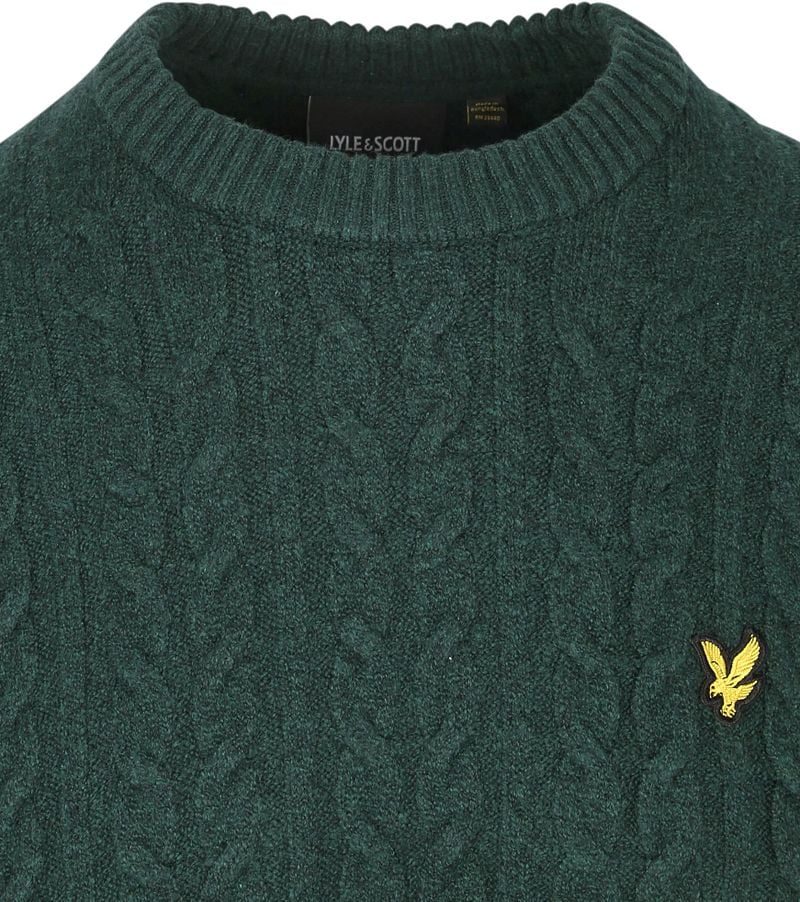 Lyle & Scott Cable Pullover Dunkelgrün - Größe L günstig online kaufen