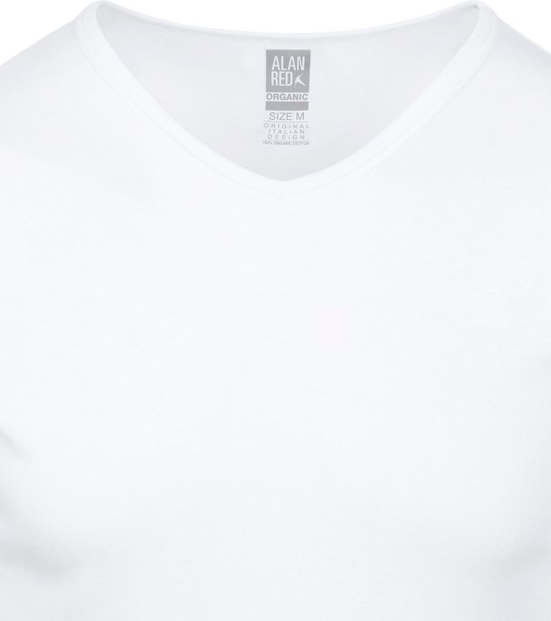 Alan Red Vancouver Organic T-Shirt V-Ausschnitt Weiß 2er-Pack - Größe XXL günstig online kaufen