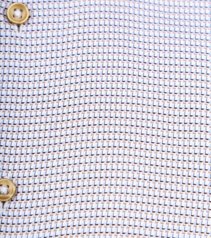 Suitable Hemd Twill Druck Beige - Größe 38 günstig online kaufen