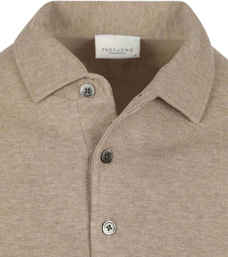 Profuomo Longsleeve Poloshirt Luxury Basic Beige - Größe M günstig online kaufen