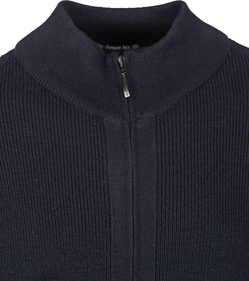 Armor-Lux Kerlouan Strickjacke Wolle Navy - Größe L günstig online kaufen