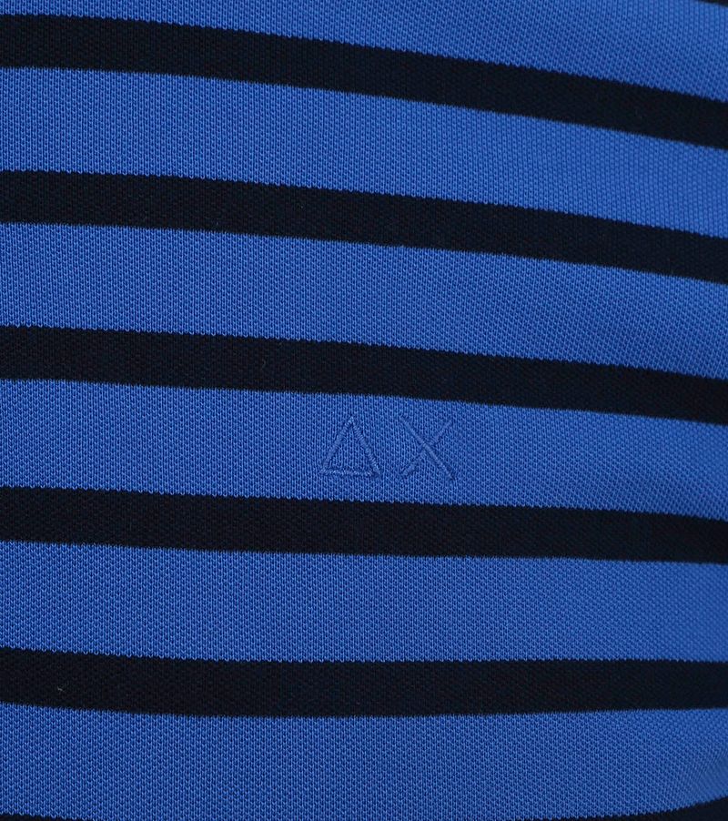 Sun68 Poloshirt Streifen Royal Blau - Größe XXL günstig online kaufen